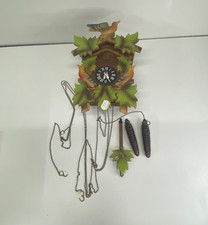 Pineapple Shaped Complete Weights Cuckoo Pendulum Clock Good Condition