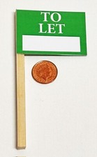 Panneau À Louer Pour Maison De Poupées En Bois Miniature 1:12 Échelle T2 TUMDEE