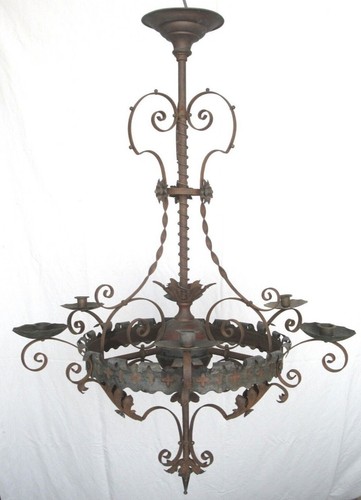 Grand lustre ancien fer - lustre,