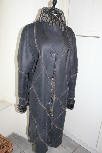 Manteau cuir fourrure - et,