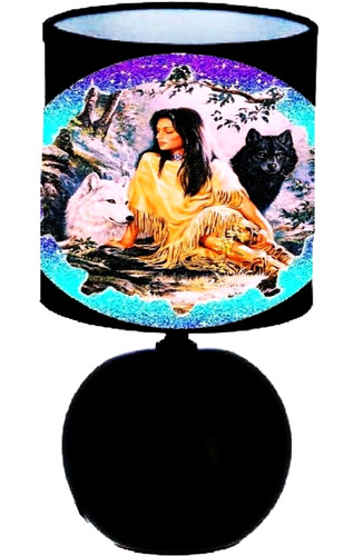 Lampe chevet loup indien - loup, et
