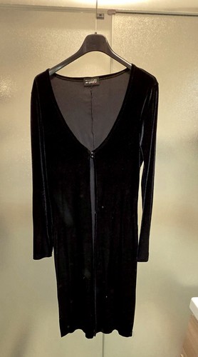 Robe moulante velours noir - ,