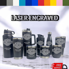 HARLEY DAVIDSON | ENGRAVED TUMBLERS | CUSTOM | FREE PERSONALIZATION | ALL SIZES