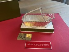 BOTTLE CARRIER BASKET 25x10 CM VERY NICE CONDITION SILVER METAL