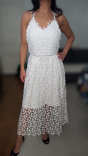 Robe longue dentelle - , guipure
