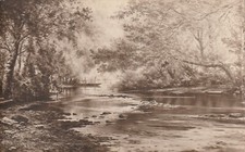 AG157 CPA FANTAISIE paysage d'un etang en sous bois