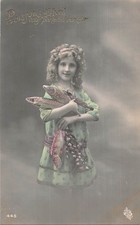 CP APRIL FISH LITTLE GIRL ELEGANT FISH FLOWERS - 63666