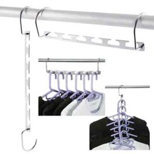 Cintres Magique 6pcs Métal Gain de Place Porte Manteaux Rangement organisateur