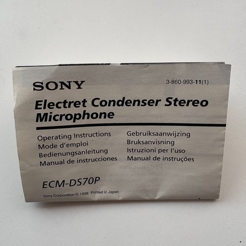 Mode emploi sony electret - mode, d'emploi