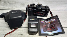 Nishika N8000 3-D 35mm Quadrascopic Stereo 3D Lenticular Camera & 3010 Flash