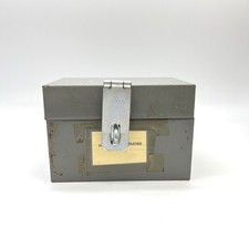 Vintage Lit-Ning Products Company Metal Box Industrial Gray Storage Case