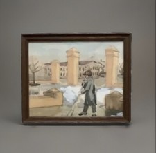 Tableau ancien aquarelle