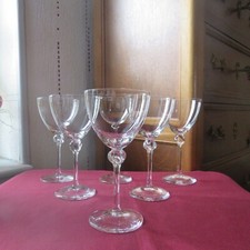 6 Daum Crystal Water Glasses Bolero Model H 17.5cm Signed