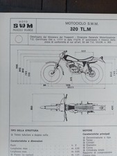 SWM 320 TL.M CARD Original Approval 1978 ASI FMI OLDTIMER BIKE DIAGRAM