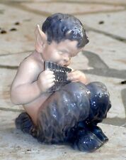 figurine "faune et flûte de Pan" de la Manufacture Royale de Copenhague