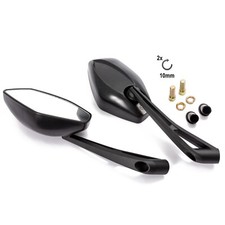 Miroir Retroviseurs A-Pro Couple Moto Scooter Custom Noir Adaptateur