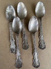 5 Sterling Silver Louis XV 1891 Table Tea ? Spoon 6” Gorham Vintage READ
