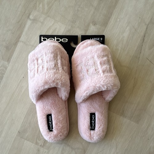 Bebe pink faux fur - bebe, slide