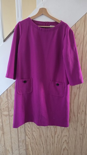 Antonelle robe droite fuchsia