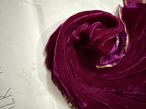 Tissu velours soie - de, doux