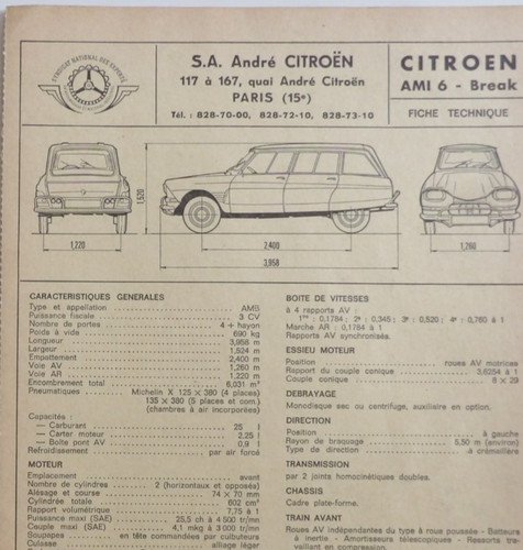 Fiche technique automobile