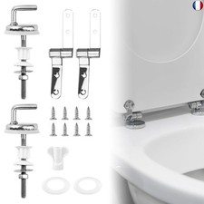 CAREDGO 2 PCS Kit de Fixation Abattant WC Attache Charnière Abattant WC, 