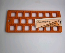 Vintage Tupperware Gourmet Tray No Scoop Ravioli Dumpling Maker Orange # 1663-2 