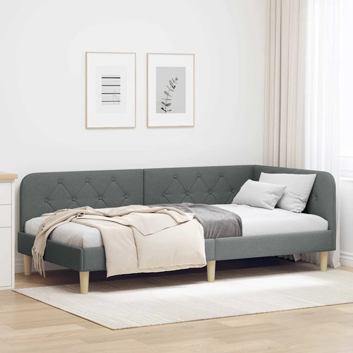 Cadre lit angle tissu - de,