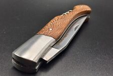 couteau de poche pliant,lame en acier trempé, manche en bois de platane 21,5 cm.