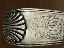 Solid silver stew spoon French work of the 18th century