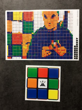 👾 INVADER Rubik cubist Mima Museum # Ltd Edition Postcard carte + Flyer poster