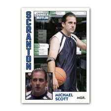 Michael Scott Novelty Basketball Trading Card Replica The Office Dunder Mifflin
