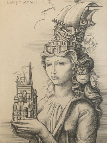 Gravure marché aux puces - gravure,