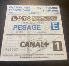 ancien ticket billet Football