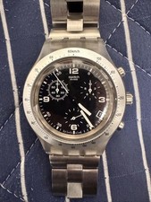 swatch Dearfan Chronograph Black Dial