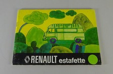 Operating Instructions/Manual Renault Estafette R 2136/R 2137 status 10/1973