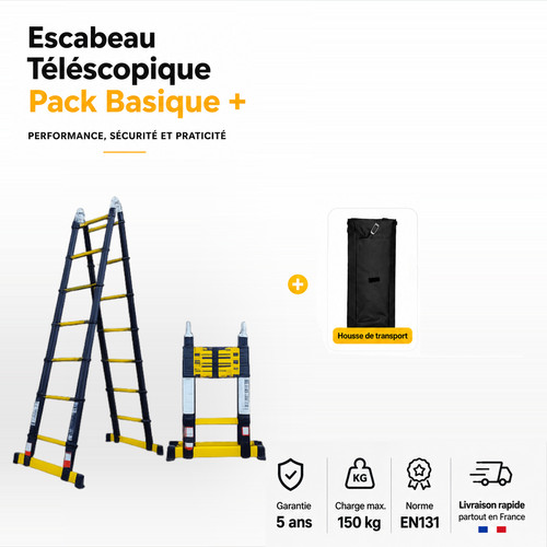 Escabeau télescopique - escabeau,
