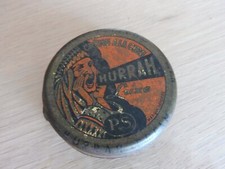 ANCIENNE BOITE TOLE PUBLICITAIRE  DE CIRAGE HURRAH