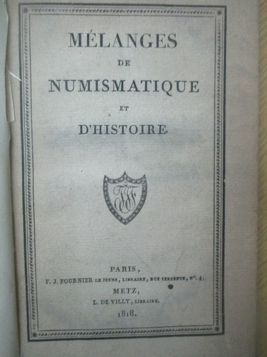 Mélanges numismatique et - "mélanges, de