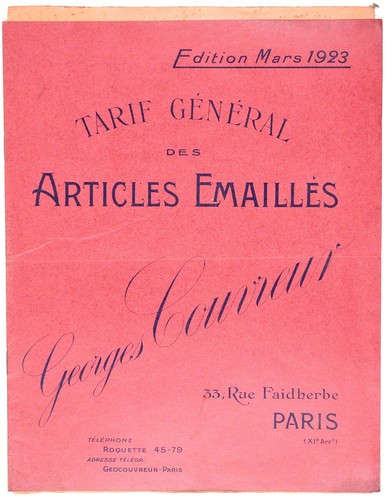 Catalogue articles emailles - catalogue,