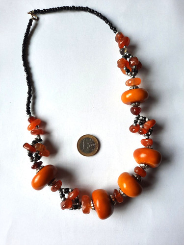 Collier africain cornaline - collier,