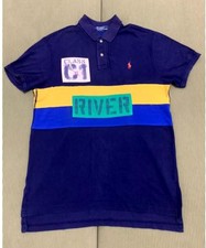 Vintage POLO RALPH LAUREN River Rafting Rugby Shirt Size M C1 Class Colorblock