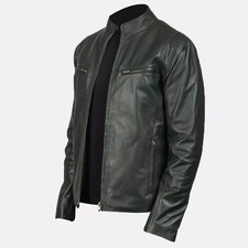 Veste de moto motard noire en