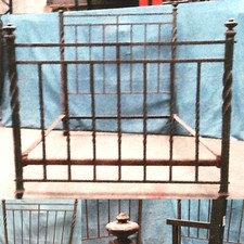  lit en laiton jaune époque