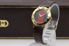 [Near MINT w/ Box] Gucci 3000L Sherry Line Quartz Women's Stripe Watch