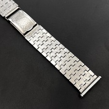 Vintage Acier Inox Hammered 20 MM Stainless Steel Men's Watch Flexible Bracelet