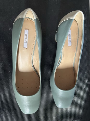 Escarpins cuir vert et - cuir,
