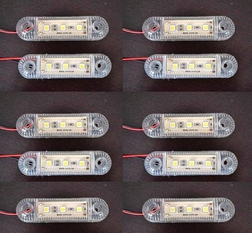 10x 12v led blanc marker - led,