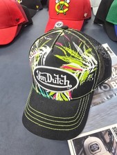 Casquette Von Dutch AOP noir fleuri Cappellino kappe