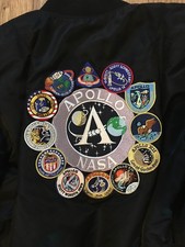 ALPHA INDUSTRIES MEN'S MEDIUM APOLLO MA-1 BOMBER JACKET USED - LIKE NEW